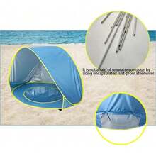 Luxury Portable Beach Tent, Suitable For 4-6 Years Old Children, Equipped With Rapid Open Sunshade Canopy And Water Play Tent, Convenient Storage, Camping Equipment - Multicolor - View 5