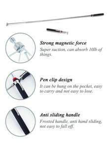 Extendable Magnetic Pick Up Tool, Telescopic Magnetic Grabber Tool, Suitable For Mechanics, Home, Office And Industry, Telescopic Magnet, Telescoping Magnetic Pick Up Tool, Pull Capacity Small Metal Extends Tools