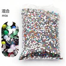 Wholesale Flatback Silver Bottom Resin Cтразы Non Hotfix Rhinestones In Big Package Glitter Crystals And Strass