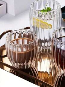Tazas de vidrio de doble capa, taza de café vertical, 250ml/8.62oz, resistente al calor y aislante térmico, adecuada para café, espresso, whisky, etc. Reutilizable, adecuada para diversas ocasiones como reuniones familiares, oficinas, cafés, fiestas festivas, accesorios de bar, etc., 250ml/8.62oz