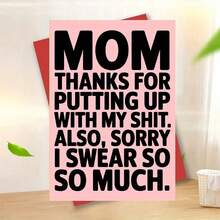 1pc Mother'S Day Card That Reads 'Happy Mother'S Day To You, Funny Mother's Day Card For Mom - Heartfelt Thank You Greeting With Humorous Message, Greeting Card For Mom, 4.33*6.29 Inch, With Envelope, Mother's Day Gifts For Mom - Multicolor - View 10