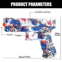 2PCS Shooting Toy Gel Ball Blaster, Fully Manual Outdoor Toy Model Without Charging, Suitable For Backyard Games, Gift (Without Bullet) - 粉紅色+藍色 - 查看 4