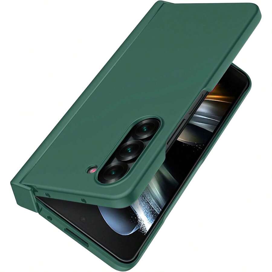 keshengtai 1件裝糖果色轉軸全包覆手機殼，相容 Galaxy Z Fold 8 Ultra 7 6 5 4 3 5G - 綠色 - 查看 1