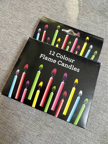 Velas de llama colorida - Adecuadas para decoración de bodas, fiestas de compromiso, pasteles; fiestas de cumpleaños; Halloween, Navidad, Día de los Caídos y otras decoraciones de fiestas festivas; llamas y velas a juego, perfectas para fotos de cumpleaños y fiestas - Multicolor - Ver 8
