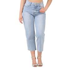 High-Waisted Mid Wash Cropped Jeans - Blue - View 5