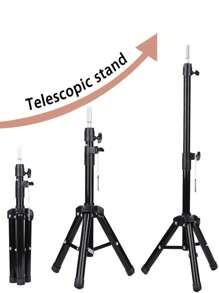 Wig Head Stand,Wig Stand Tripod Mannequin Head Stand Metal Adjustable Holder For Mannequin Head,Manikin Head,Training Head