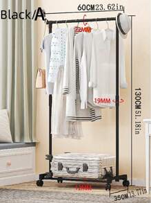 1 pièce Étendoir à vêtements autoportant, séchoir à linge intérieur/extérieur sur pôle simple/double, portant mobile de vêtements pour la maison, le dortoir, les étudiants