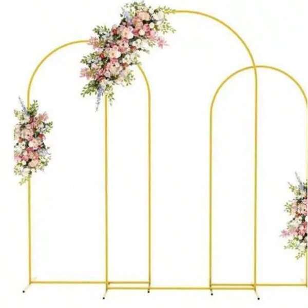 1 Set Metal Balloon Arch Frame, 0.8*1.8m/1*2m/1.2*2.2m Stable Iron Circle Arch Background, Suitable For Birthday, Wedding, Graduation, Photo Booth Backdrop Party Decor