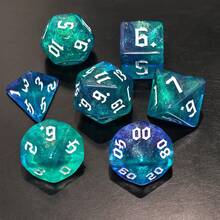 Set Of 7 Glitter Dice - Acrylic, Easy To Read Numbers For Role-Playing Games And Board Games - The Perfect Gift For Gamers! - Multicolor - View 8