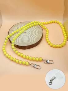 1 buc. Curea lungă pentru șnur pentru telefon cu margele de culoare macaron, suport pentru telefon, drăguț și la modă, cu distanțier pentru cadou