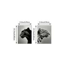 1/2pcs And Leopard Portrait Wall Art Picture Black And White Prints Canvas Paintings Animal Posters Minimalist, Contemporary Modernt Decor For Bedroom, Living Room, Or Office,Dorm Room Decor Gift For Him Unframed - Multicolor - View 13