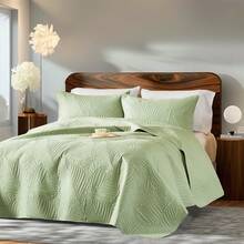 2/3 Piece Ultrasonic Embossed Bed Cover, Breathable, Durable Bedding Set,Including 1 Quilt, 1/2 Pillowcases, Machine Washable, All-Season, Room Decor, Bedroom Decor, Holiday, Easter