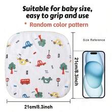 Pack Of 8 Multi-Colored Random Hair Cute Soft Baby Towels Feeding Towels, Baby Towels, - Multi-color Mixed Hair - View 2