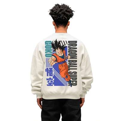 Mascara de Latex Máscara De Látex | 100% Algodón | Beige | DB Pullover | Cuello Redondo | Manga Larga | Sudadera para Hombre