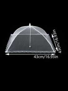 New Hot Selling Cross-Border Insect Proof Home Outdoor Picnic Dust Proof Food Cover Folding Mesh Square White Cover Vegetable Cover Fly Proof Vegetable Cover, Foldable Mesh Food Cover