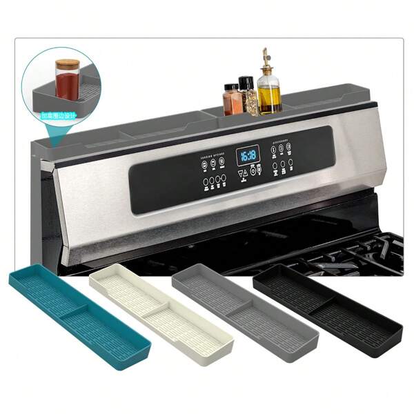 1pc Oven Rack Shelf, Kitchen Silicone Spice Organizer, Magnetic Fridge Top Storage Holder, Factory Direct