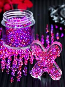 1 pièce Remplisseur de résine époxy de perles de verre Aurora, perles à bulles de taille mixte pour le matériau de remplissage de moule en silicone, fournitures d'artisanat DIY, fournitures pour la fabrication de bijoux