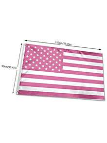 Customized Celebrity Flag & Banner, American Flag Background Digital Print 100D Polyester Tapestry - Multicolor - View 3