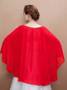 1 Pc Women's Soft Chiffon Shawl Wrap, Lightweight Shawl, Versatile Shawl For Evening Dress Party, Cover Up And Wedding Fall Clothes For Women