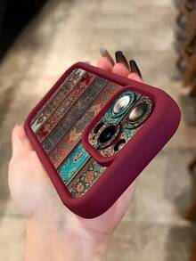 1pc Floral Pattern Soft TPU Shockproof Anti-Slip Phone Case, Compatible With Samsung/Compatible With IPhone 16/16PLUS/16PRO/16PROMAX,International Version, Not The Domestic Version - Multicolor - View 2