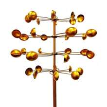 Large, Gold Outdoor Wind Spinner Outdoor Decor Metal Windmill With 360° Rotation, Kinetic Garden Spinner With Dual-Blade Design, Decorative Lawn Windmill Wind Sculpture And Spinner