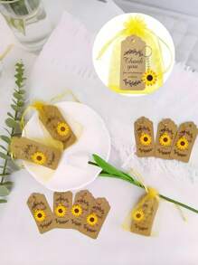 45pcs Sunflower Keychains Party Favors Set, Sunflower Party Favors,Including Sunflower Key Chains Organza Bags, Thank You Kaf Tag, Thank You Kraft Labels,For Birthday, Summer Party, Wedding Party Supplies, Birthday Wedding Shower Return Gifts,Mother's Day Gifts,Birthday Gifts,Graduation Gifts,BabyShower Return Present,Hawaii,Pool Beach Party