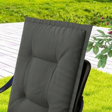 Outsunny Set Of 4 Garden Chair Cushions With Backs, 108L X 50W X 5H Cm Outdoor Seat Cushions Outdoor Seat Pads With Backrest, Tufted Back, Ties Dining Chair