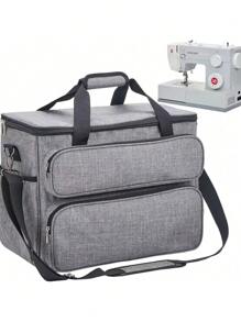 Bolsa Organizadora de Costura, Maleta Portátil para Máquina de Costura, Agulhas, Ganchos, Kit de Acessórios e Ferramentas de Costura, Bolsa de Transporte com Alça de Ombro para Cantores, Brother, Janome e Acessórios, Bolsa Diária para Transporte de Máquina de Costura