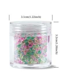 1 pièce de remplissage en résine époxy avec perles de verre aurore, mini perles à bulles de tailles mélangées pour le remplissage de moule en silicone, fournitures artisanales DIY, fournitures pour la fabrication de bijoux