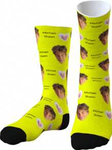 1 Pair Of Custom And Name Couple Socks, Love Custom Socks, Funny Custom Socks, Funny Custom Socks, Pet Anniversary Gift, Men's Socks, Personalized Novelty Socks, Have Their Own Handsome And Beautiful Photos, Handsome And Handsome Men's Gifts, Big Gifts, Cute Animals