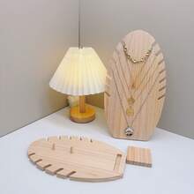 Flame Shape Necklace Pendant Jewelry Display Stand Solid Wood Counter Pendant Display Stand Jewelry Organizer Rack Jewelry Display - Multicolor - View 7