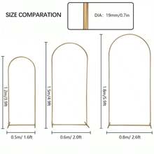 圣诞节 1/2/3 件套金属拱形背景架，派对拱形装饰套装，适用于婚礼/生日派对/迎婴派对/毕业典礼家居装饰新年礼物