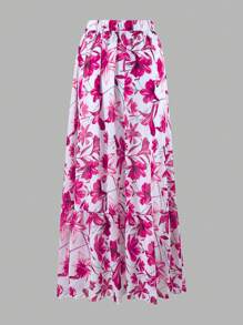 2024 New European & American Cross-Border Women One-Piece Swimsuit With Skirt, Fashionable, Slimming, Sexy Swimwear