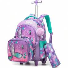 3PCS Rolling Backpack For Girls Kids Backpack With Wheels Roller Backpack With Wheels Set For Elementary Students Carry On Luggage Bookbag With Roller - Animal Trolley Bag - View 20