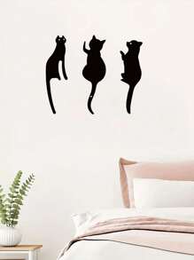 CIFbuy Metal Kitten Wall Art Set Of 3, Cute Animal Hanging Decor For Living Room, Doorway, Bedroom - Rustproof Gift For Pet Lovers Birthday & Graduation, Suitable For Modern Home Decoration, Home Decoration, Room Decoration, Wall Decoration For Bedroom, Living Room Or Bathroom, Waterproof, Rust-Proof , Birthday Gift, Sturdy And Non-Fading, Century-Old Paint Process, High-Quality Materials, Easy To Install