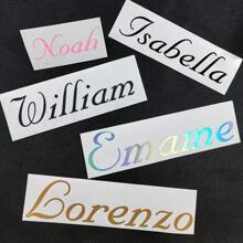 Personalized Custom Name Tag Stickers, Name Decal, Custom Decal Stickers, Name Stickers, Date Stickers, DIY Gifts, Handmade, Handwriting, Wedding Stickers, Gift Stickers. Customizable Holographic Name Stickers For Water Bottles, Lunch Boxes, Personal Items, Glass, Cups, Rolls, Balloons, Calligraphy Stickers, Gift Box Decorations, Wedding Favors, Bridesmaid Proposal Box, Multi-Functional, High-Quality, Colorful, Modern, Custom, Personalized, Unique, Customized Wall Stickers