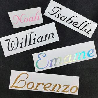 Personalized Custom Name Tag Stickers, Name Decal, Custom Decal Stickers, Name Stickers, Date Stickers, DIY Gifts, Handmade, Handwriting, Wedding Stickers, Gift Stickers. Customizable Holographic Name Stickers For Water Bottles, Lunch Boxes, Personal Items, Glass, Cups, Rolls, Balloons, Calligraphy Stickers, Gift Box Decorations, Wedding Favors, Bridesmaid Proposal Box, Multi-Functional, High-Quality, Colorful, Modern, Custom, Personalized, Unique, Customized Wall Stickers