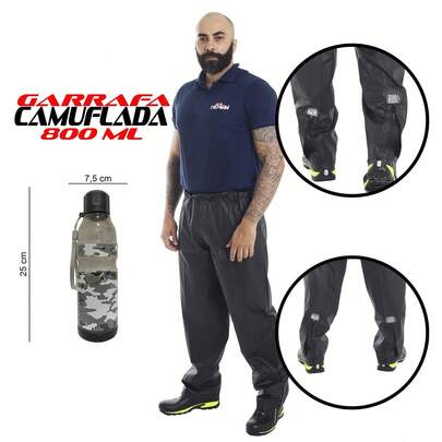 calça de chuva motoqueiro em pvc impermeavel ressistente 100% contra chuvas fortes Moto reforçada