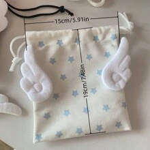 Fashion Canvas Star Bundle Pocket Travel Cosmetics Stationery Dustproof Storage Bag