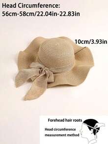 1 Set Women Beach Tote Bag With Shoulder Strap, Beach Hat And Cosmetic Bag; Pink Begonia Black Letter A-Z Pattern Tote Bag With Shoulder Strap And Cosmetic Bag; Personalized Gift Bag With Side Pocket - Khaki - View 9