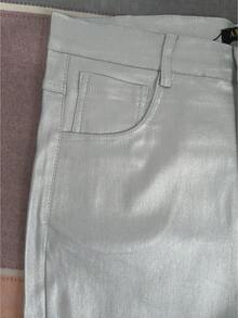 Women's Resin Elastane Pants - Plateado - Ver 2