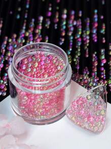 1 pièce Perles en verre Aurora, matériau de remplissage en résine époxy, perles à bulles de tailles mélangées pour le remplissage de moules en silicone, fournitures d'artisanat DIY, fournitures pour la fabrication de bijoux