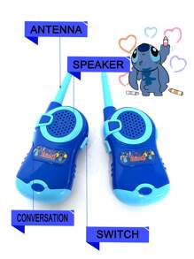 Disney 2PCS Disney Stitch Walkie-Talkie Toys, Walkie Talkie Wireless Radio Comunicator Outdoor Toy, Christmas Gift .Suitable For Indoor And Outdoor Multi-Player Interactive Games, Birthday Gift.