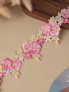 1 mảnh ren thêu màu ombre thanh lịch rộng 5cm hòa tan trong nước, sườn xám cổ điển, vật liệu trang trí váy cưới - Nhiều màu - Xem 13