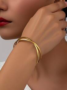 Women's Elegant Minimalist Metal Bracelet - Simple Yet Refined Design, Everyday Accessory, Bangle, Summer Bracelet For Ladies