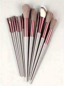 13pcs Professional Makeup Brush Set, Oval Shaped, Suitable For Foundation, Eyebrows, Concealer, Eyeshadow Powder, Travel And Daily Makeup Use, Soft Bristles Meet Basic Makeup Needs Of Blush, Concealer And Eyeshadow, Hypoallergenic, For Beginners And Professionals