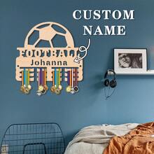 1 szt. Niestandardowa nazwa Piłka nożna, Koszykówka, Siatkówka, Baseball Sportowy uchwyt na medale - Podwójne drewno, 6 stylów do wyboru, Polowanie, Tradycyjny styl, Montaż na ścianie, Nie wymaga zasilania, Unikalna dekoracja sypialni, Powrót do sezonu szkolnego, Sezon ślubny, Dzień Ojca, Dzień Dziecka, Wielkanoc Sezon ukończenia szkoły Dekoracja na Dzień Matki, Najlepszy prezent dla rodziny, przyjaciół, Ręcznie robiony, Trwały - Wielokolorowe - Zobacz 10