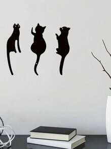 CIFbuy Metal Kitten Wall Art Set Of 3, Cute Animal Hanging Decor For Living Room, Doorway, Bedroom - Rustproof Gift For Pet Lovers Birthday & Graduation, Suitable For Modern Home Decoration, Home Decoration, Room Decoration, Wall Decoration For Bedroom, Living Room Or Bathroom, Waterproof, Rust-Proof , Birthday Gift, Sturdy And Non-Fading, Century-Old Paint Process, High-Quality Materials, Easy To Install