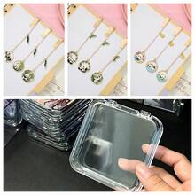 مربع معدني مقطع بالليزر على شكل باندا ذو استخدامين كعلامة كتاب وكتعليقة - اكسسوارات كتب ذات موضوع صيني، هدية ثقافية فريدة تجمع الرقة والفن الشرقي، مجموعة صندوق تخزين شفاف مضاد للصدمات والتمزق