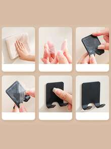 1 pieza/4 piezas Soporte para afeitadora, se puede afeitar sin hacer agujeros, montado en la pared, con almacenamiento para cable de corriente y enchufe, ropa, bolso. Gancho multiusos para enchufe, gancho manual sin taladro para afeitadora, soporte de almacenamiento para maquinilla.